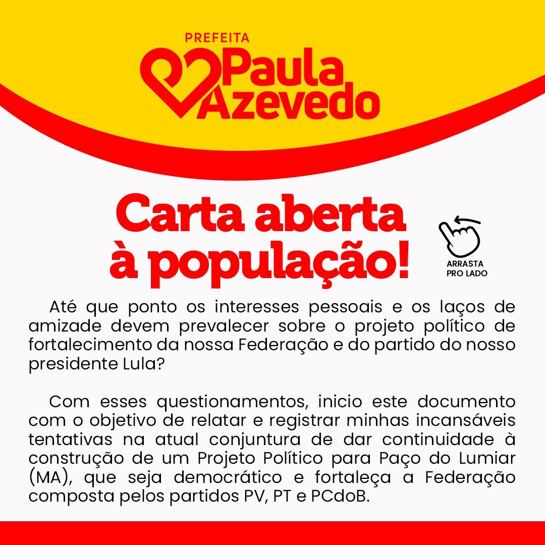 Paula Azevedo faz relato emocionante e verdadeiro do atual cenário vivido em Paço do Lumiar.